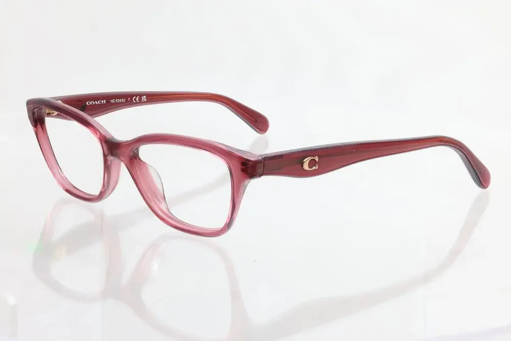 Coach HC 6243U 5824 (Transparent Burgundy) 49-16-135 Eyeglass FRAMES ONLY - GOOD